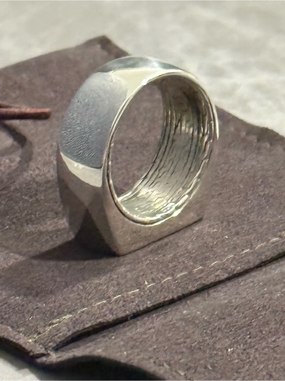 John Hardy Sterling Silver Ring with Black Onyx Rectangle Size 10
